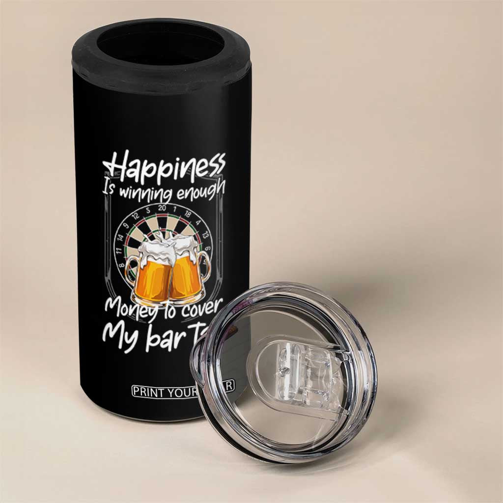 Bar Tab Darts Player Gift 4 in 1 Can Cooler Tumbler Winning Money To Cover My Bar Tab TS12 Print Your Wear