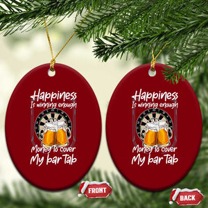 Bar Tab Darts Player Gift Ceramic Ornament Winning Money To Cover My Bar Tab TS12 Print Your Wear
