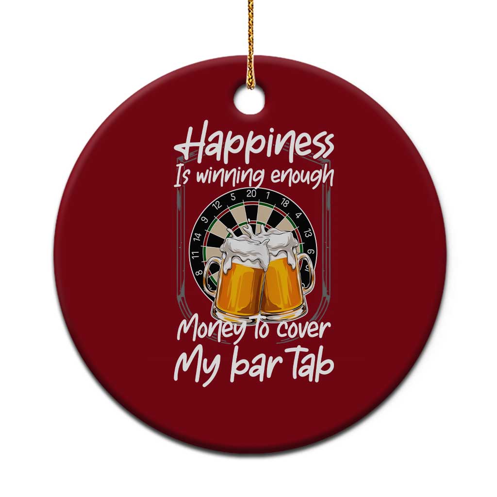 Bar Tab Darts Player Gift Ceramic Ornament Winning Money To Cover My Bar Tab TS12 1pc Red Print Your Wear