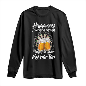 Bar Tab Darts Player Gift Long Sleeve Shirt Winning Money To Cover My Bar Tab TS12 Black Print Your Wear