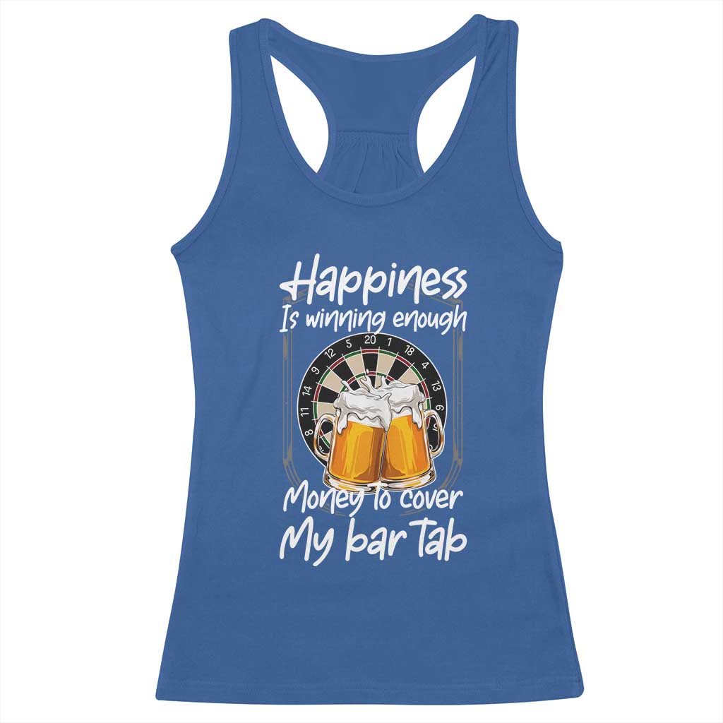 Bar Tab Darts Player Gift Racerback Tank Top Winning Money To Cover My Bar Tab TS12 Royal Blue Print Your Wear