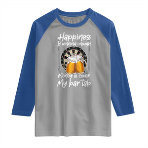 Bar Tab Darts Player Gift Raglan Shirt Winning Money To Cover My Bar Tab TS12 Sport Gray Royal Print Your Wear