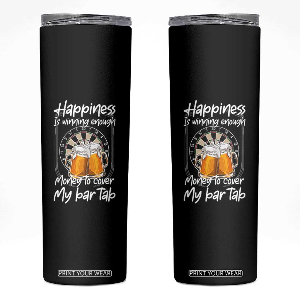 Bar Tab Darts Player Gift Skinny Tumbler Winning Money To Cover My Bar Tab TS12 Black Print Your Wear