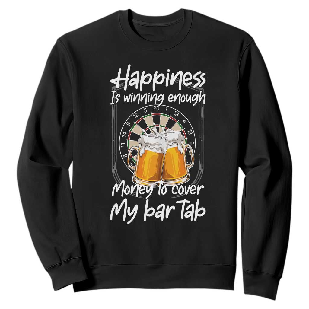Bar Tab Darts Player Gift Sweatshirt Winning Money To Cover My Bar Tab TS12 Black Print Your Wear
