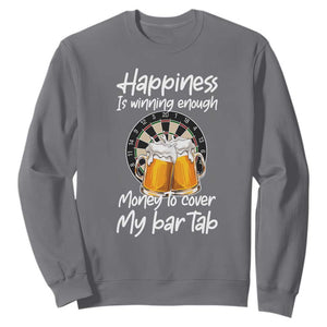 Bar Tab Darts Player Gift Sweatshirt Winning Money To Cover My Bar Tab TS12 Charcoal Print Your Wear