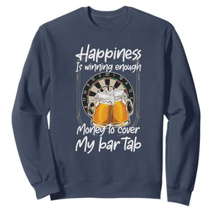 Bar Tab Darts Player Gift Sweatshirt Winning Money To Cover My Bar Tab TS12 Navy Print Your Wear