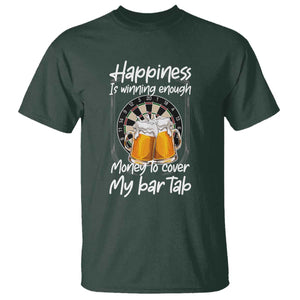 Bar Tab Darts Player Gift T Shirt Winning Money To Cover My Bar Tab TS12 Dark Forest Green Print Your Wear
