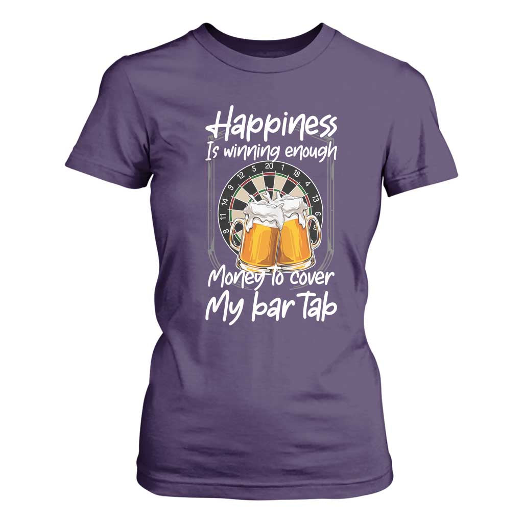 Bar Tab Darts Player Gift T Shirt For Women Winning Money To Cover My Bar Tab TS12 Purple Print Your Wear