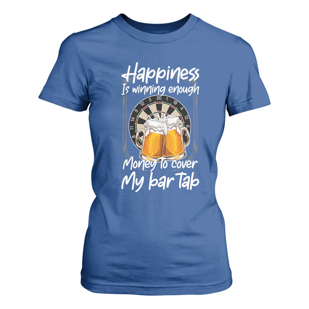 Bar Tab Darts Player Gift T Shirt For Women Winning Money To Cover My Bar Tab TS12 Royal Blue Print Your Wear