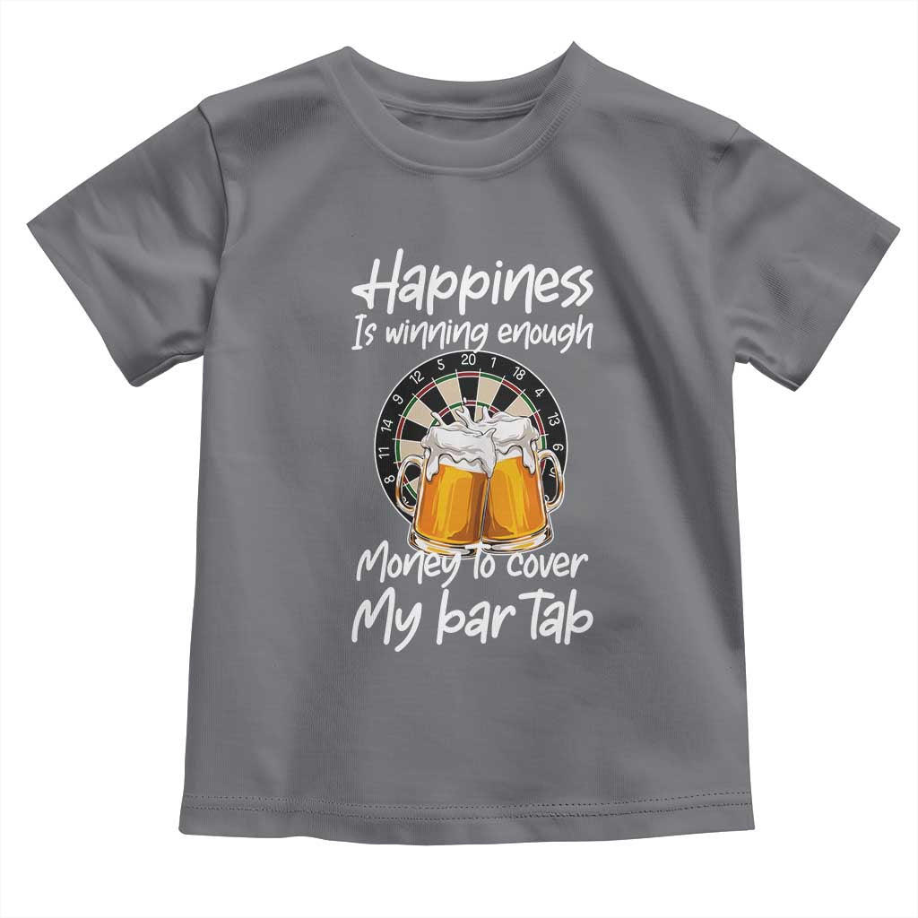 Bar Tab Darts Player Gift Toddler T Shirt Winning Money To Cover My Bar Tab TS12 Charcoal Print Your Wear