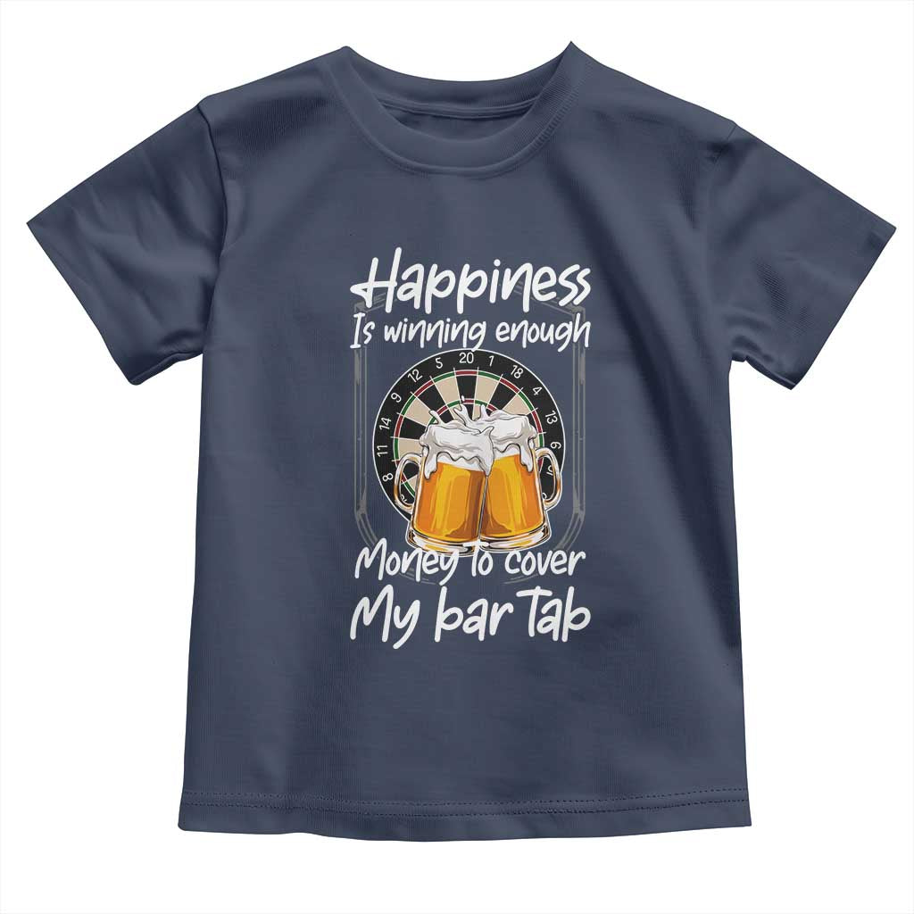 Bar Tab Darts Player Gift Toddler T Shirt Winning Money To Cover My Bar Tab TS12 Navy Print Your Wear