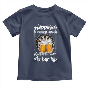 Bar Tab Darts Player Gift Toddler T Shirt Winning Money To Cover My Bar Tab TS12 Navy Print Your Wear