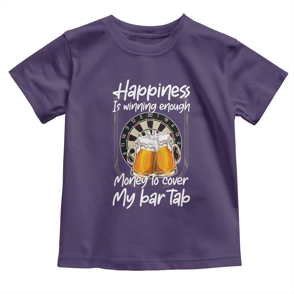 Bar Tab Darts Player Gift Toddler T Shirt Winning Money To Cover My Bar Tab TS12 Purple Print Your Wear