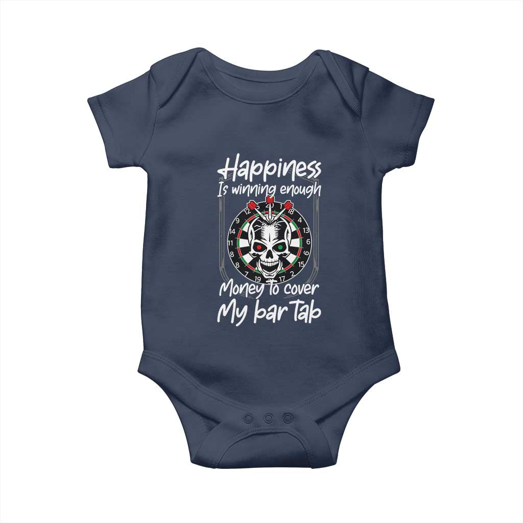 Darts Lover Drinking Game Baby Onesie Winning Money To Cover My Bar Tab TS12 Navy Print Your Wear