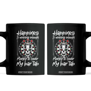 Darts Lover Drinking Game Coffee Mug Winning Money To Cover My Bar Tab TS12 Black Print Your Wear
