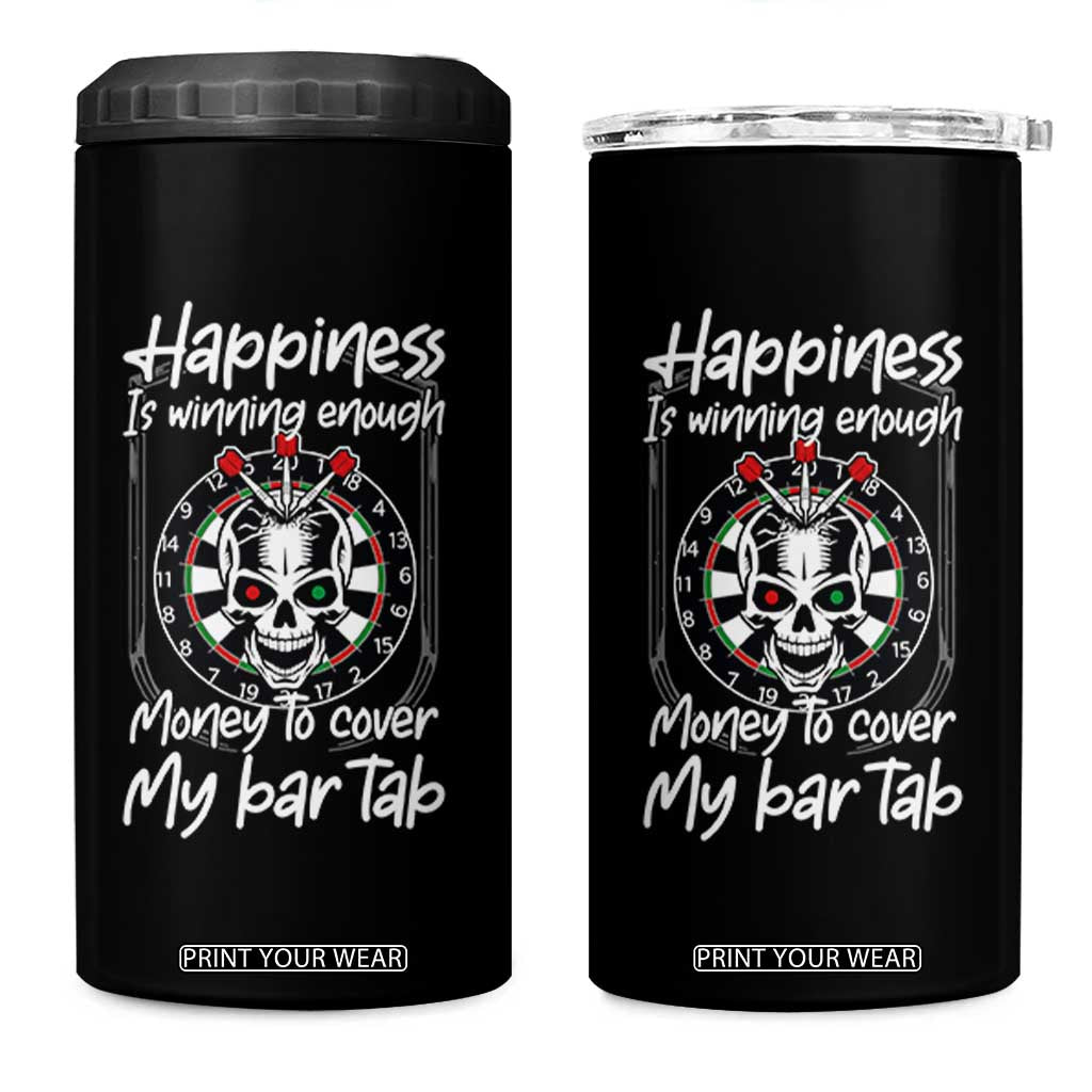 Darts Lover Drinking Game 4 in 1 Can Cooler Tumbler Winning Money To Cover My Bar Tab TS12 One Size: 16 oz Black Print Your Wear