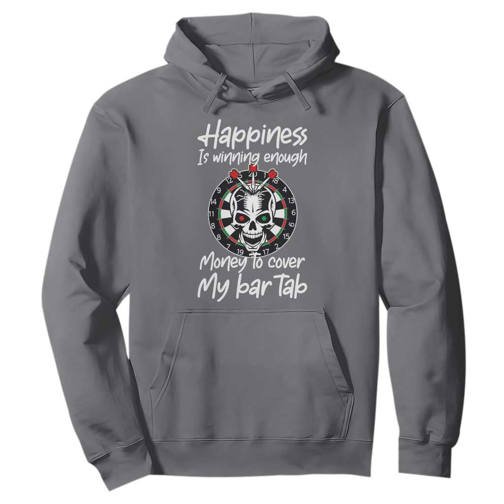 Darts Lover Drinking Game Hoodie Winning Money To Cover My Bar Tab TS12 Charcoal Print Your Wear