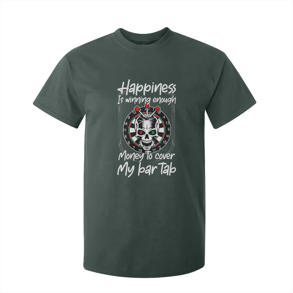 Darts Lover Drinking Game T Shirt For Kid Winning Money To Cover My Bar Tab TS12 Dark Forest Green Print Your Wear