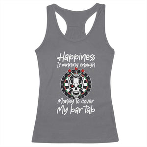 Darts Lover Drinking Game Racerback Tank Top Winning Money To Cover My Bar Tab TS12 Charcoal Print Your Wear