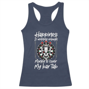 Darts Lover Drinking Game Racerback Tank Top Winning Money To Cover My Bar Tab TS12 Navy Print Your Wear