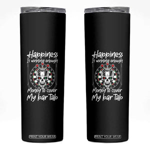 Darts Lover Drinking Game Skinny Tumbler Winning Money To Cover My Bar Tab TS12 Black Print Your Wear
