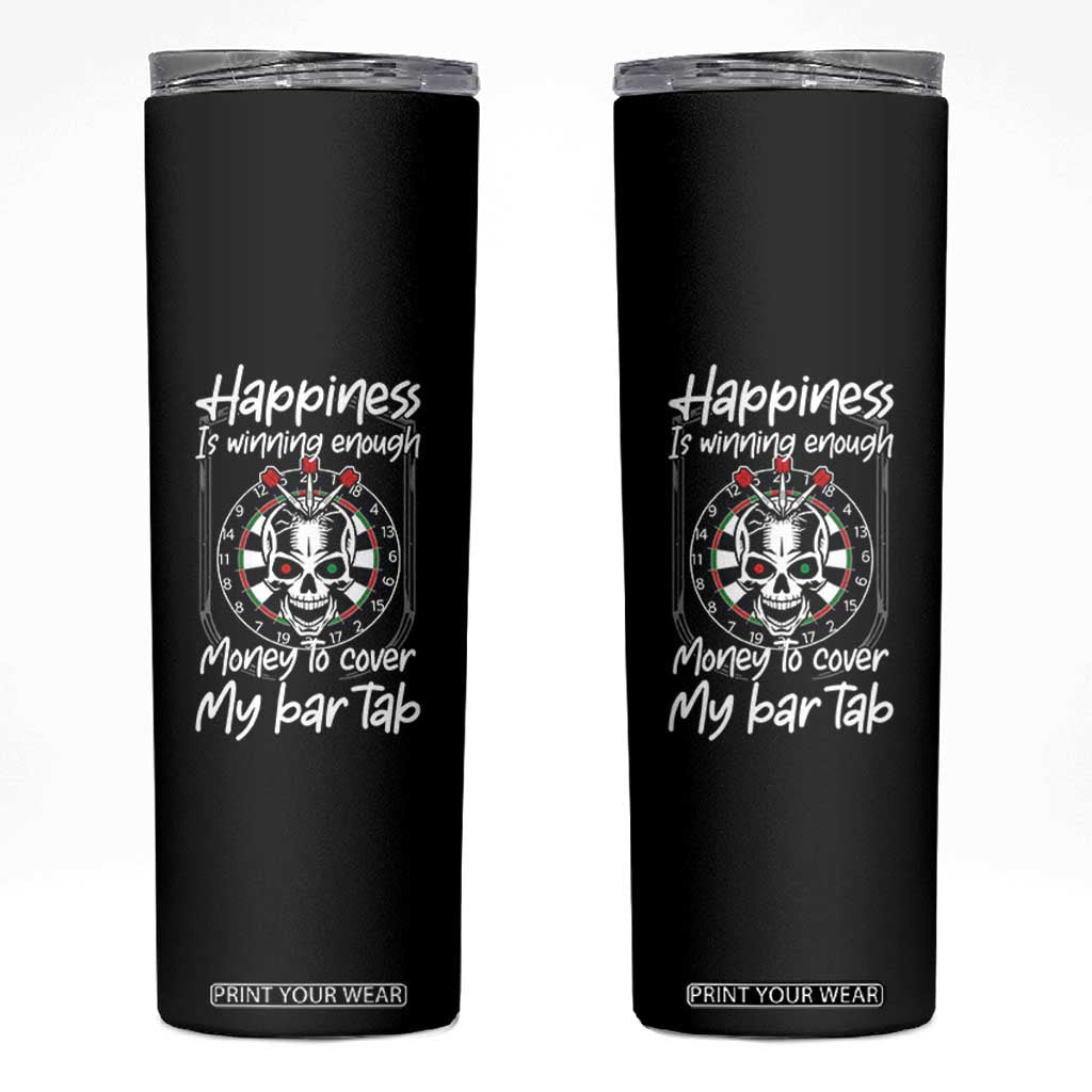 Darts Lover Drinking Game Skinny Tumbler Winning Money To Cover My Bar Tab TS12 Black Print Your Wear