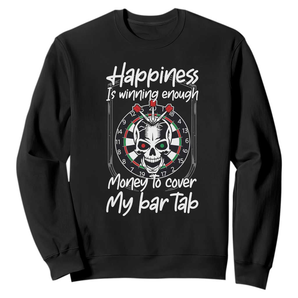 Darts Lover Drinking Game Sweatshirt Winning Money To Cover My Bar Tab TS12 Black Print Your Wear