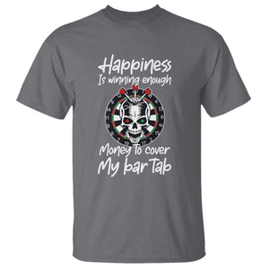 Darts Lover Drinking Game T Shirt Winning Money To Cover My Bar Tab TS12 Charcoal Print Your Wear