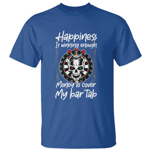Darts Lover Drinking Game T Shirt Winning Money To Cover My Bar Tab TS12 Royal Blue Print Your Wear