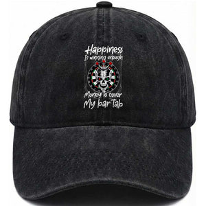 Darts Lover Drinking Game Washed Cotton Baseball Cap Winning Money To Cover My Bar Tab TS12 Print Your Wear