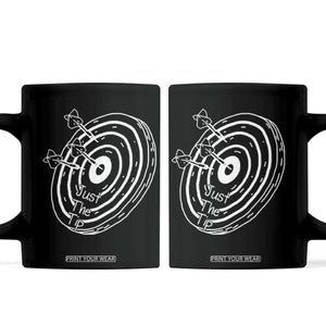 Funny Dirty Humor Dart Player Coffee Mug Just The Tip TS12 Black Print Your Wear