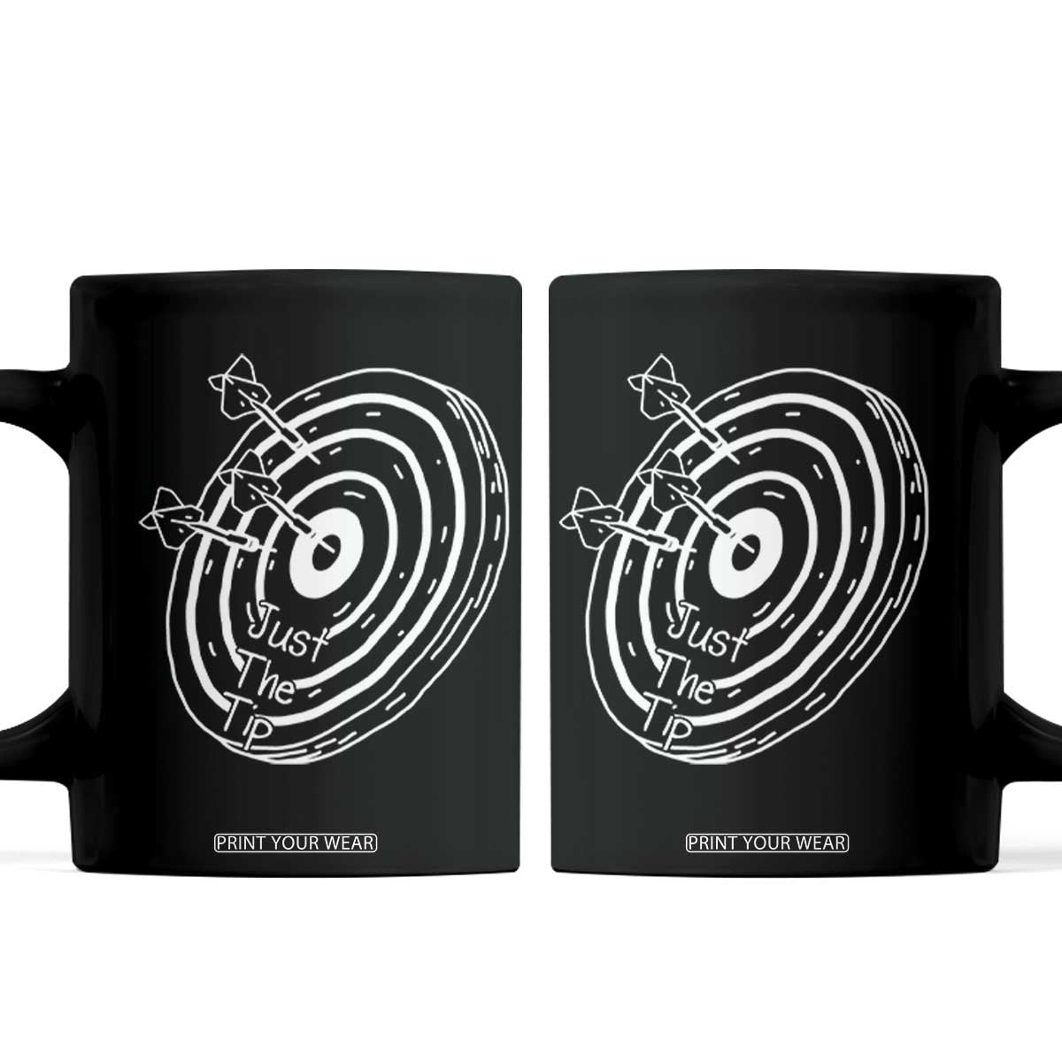 Funny Dirty Humor Dart Player Coffee Mug Just The Tip TS12 Black Print Your Wear