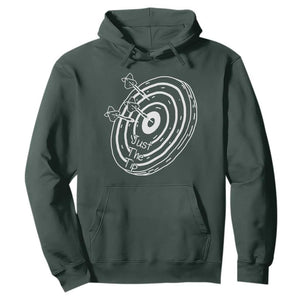 Funny Dirty Humor Dart Player Hoodie Just The Tip TS12 Dark Forest Green Print Your Wear