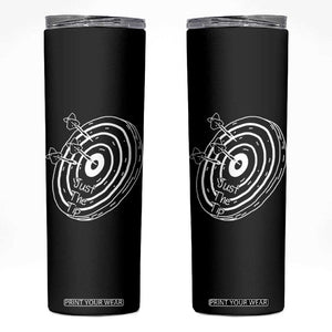 Funny Dirty Humor Dart Player Skinny Tumbler Just The Tip TS12 Black Print Your Wear