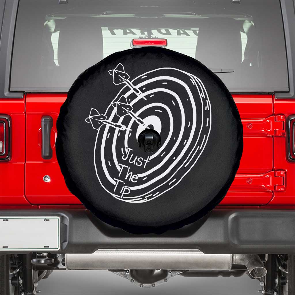 Funny Dirty Humor Dart Player Spare Tire Cover Just The Tip TS12 Black Print Your Wear