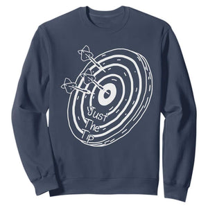 Funny Dirty Humor Dart Player Sweatshirt Just The Tip TS12 Navy Print Your Wear