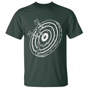 Funny Dirty Humor Dart Player T Shirt Just The Tip TS12 Dark Forest Green Print Your Wear