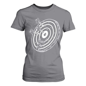 Funny Dirty Humor Dart Player T Shirt For Women Just The Tip TS12 Charcoal Print Your Wear