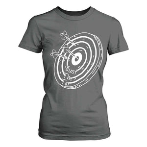 Funny Dirty Humor Dart Player T Shirt For Women Just The Tip TS12 Dark Heather Print Your Wear