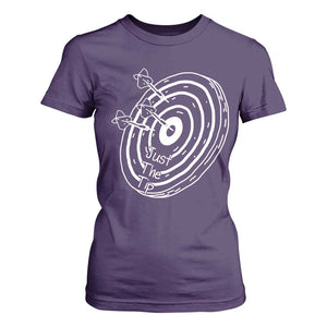Funny Dirty Humor Dart Player T Shirt For Women Just The Tip TS12 Purple Print Your Wear