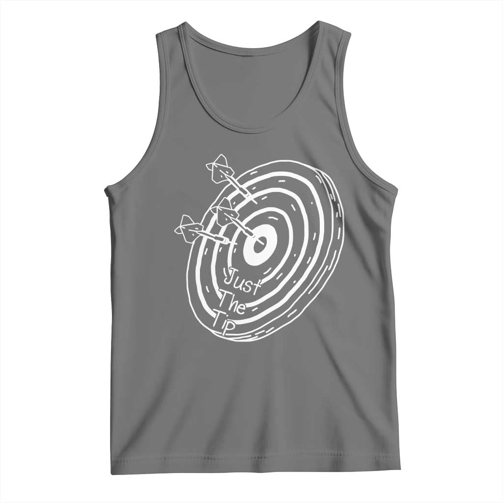 Funny Dirty Humor Dart Player Tank Top Just The Tip TS12 Black Heather Print Your Wear