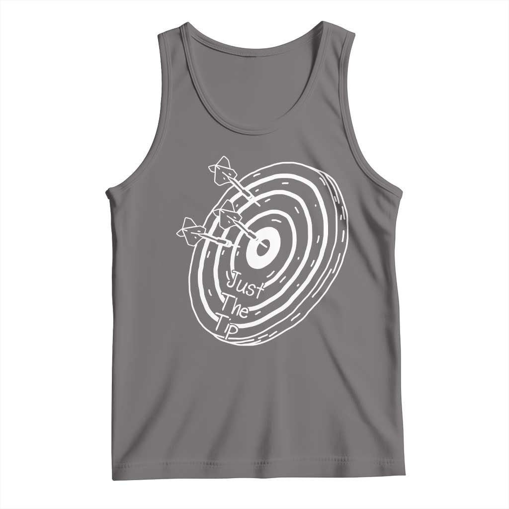 Funny Dirty Humor Dart Player Tank Top Just The Tip TS12 Deep Heather Print Your Wear
