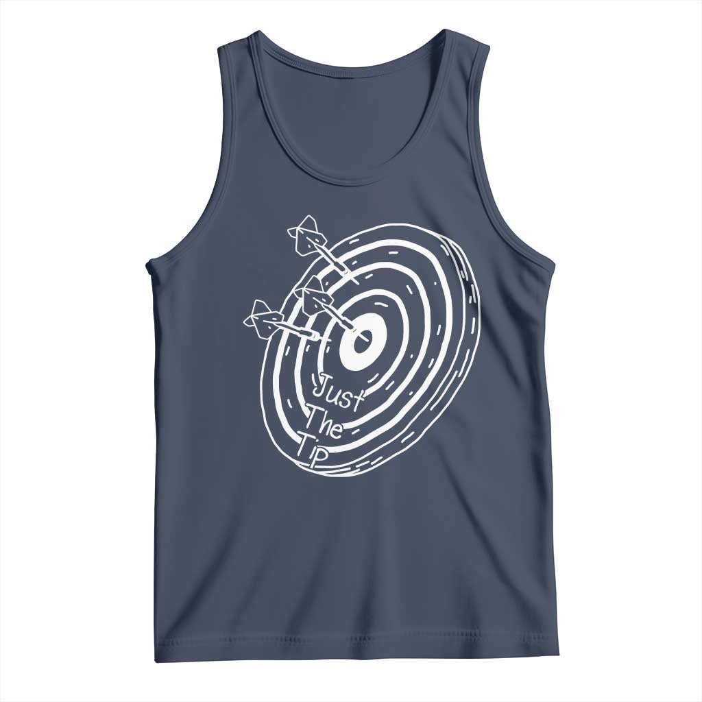 Funny Dirty Humor Dart Player Tank Top Just The Tip TS12 Navy Print Your Wear