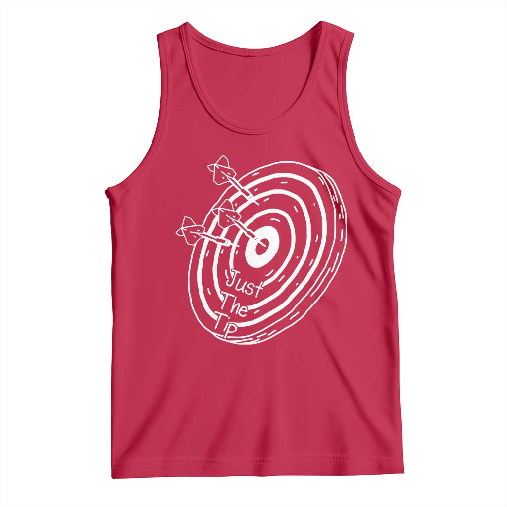 Funny Dirty Humor Dart Player Tank Top Just The Tip TS12 Red Print Your Wear