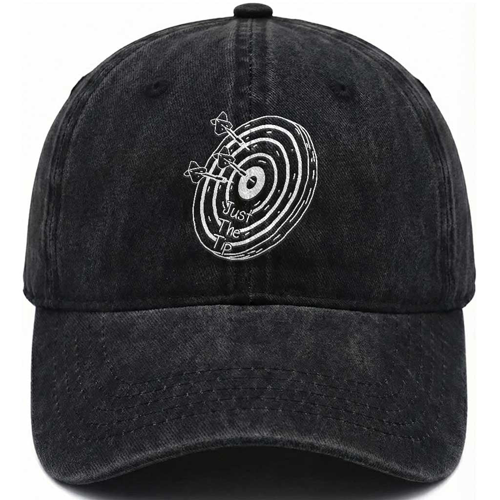 Funny Dirty Humor Dart Player Washed Cotton Baseball Cap Just The Tip TS12 Print Your Wear