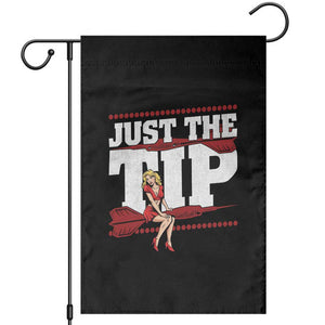 Funny Darts Player Gift Garden Flag Just The Tip TS12 Black Print Your Wear
