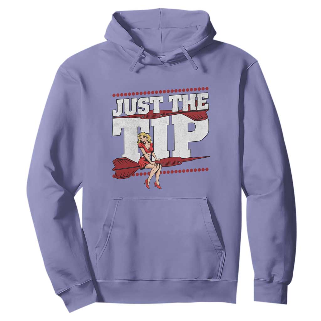 Funny Darts Player Gift Hoodie Just The Tip TS12 Violet Print Your Wear