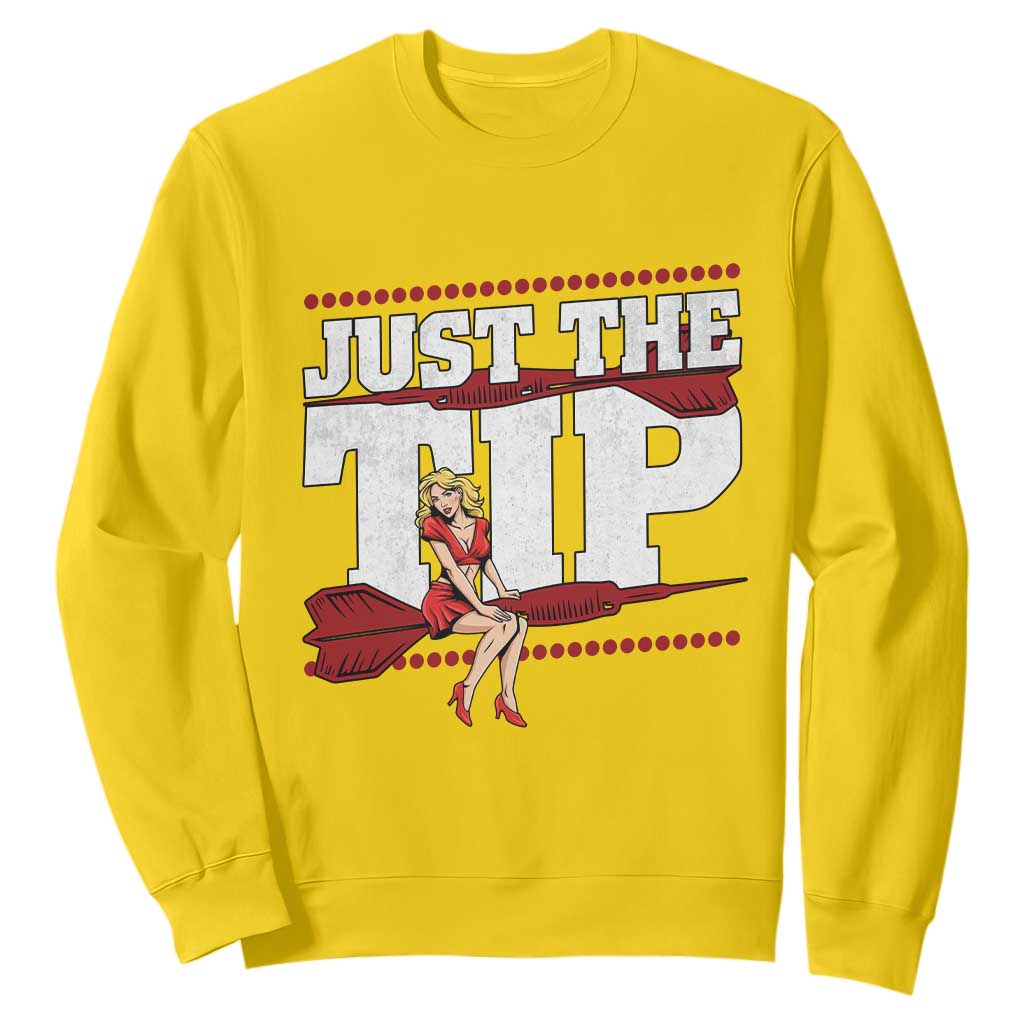 Funny Darts Player Gift Sweatshirt Just The Tip TS12 Daisy Print Your Wear