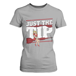Funny Darts Player Gift T Shirt For Women Just The Tip TS12 Sport Gray Print Your Wear