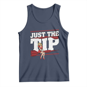 Funny Darts Player Gift Tank Top Just The Tip TS12 Navy Print Your Wear